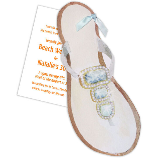 Beaded Sandal Die-cut Invitations